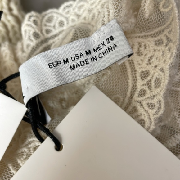 NEW * Zara * Lace Knit Sweater Cardigan Medium - Picture 4 of 7